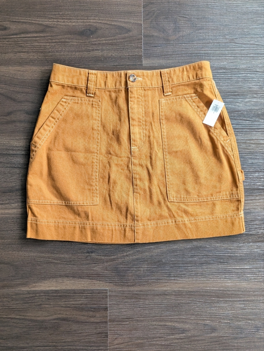 Old Navy Burnt Orange Cotton Utility Mini Skirt 8 NWT Grunge Fall